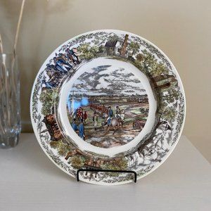 Vintage WEDGWOOD Plate BRITISH SURRENDER 1781 Yorktown VIRGINIA V. 1958